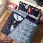 Disney Stitch Duvet Cover and Pillowcase Set Kids Teens Bedding Bedroom Accessories - Double (Black Jack Sally Double) - Get Trend
