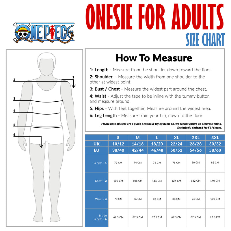 One Piece Adult Onesie for Men & Teenagers - Get Trend