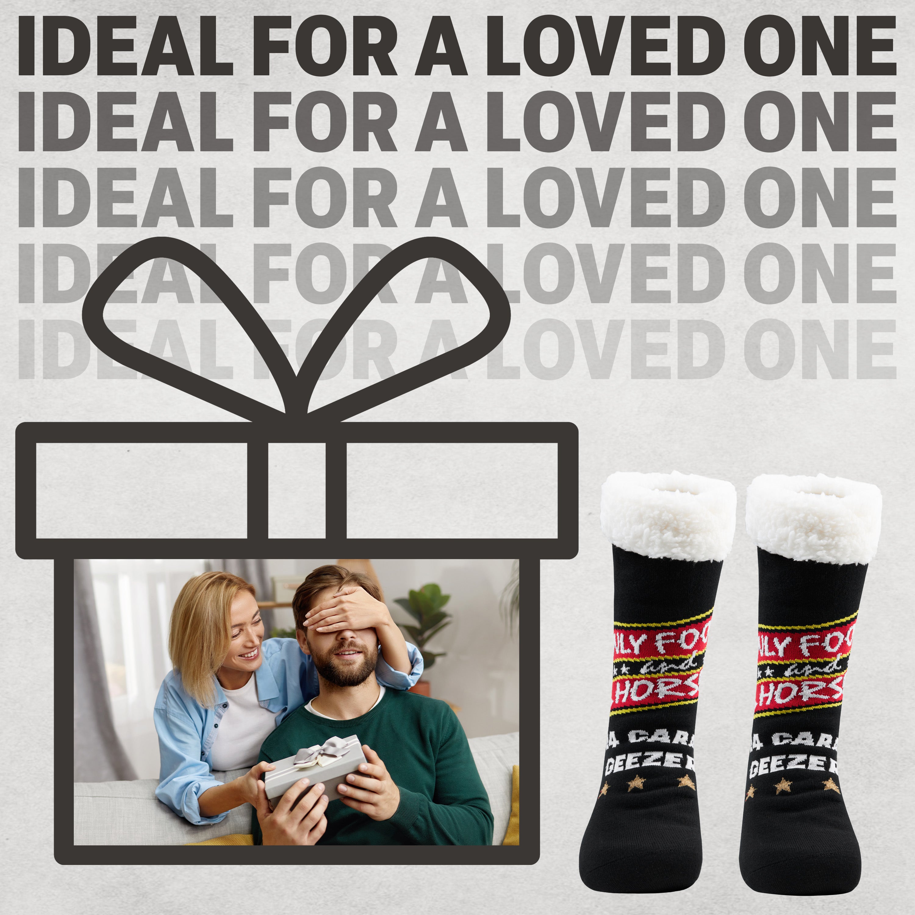 Only Fools and Horses Mens Slipper Socks, Warm Non Slip Bed Socks - Mens Gifts - Get Trend