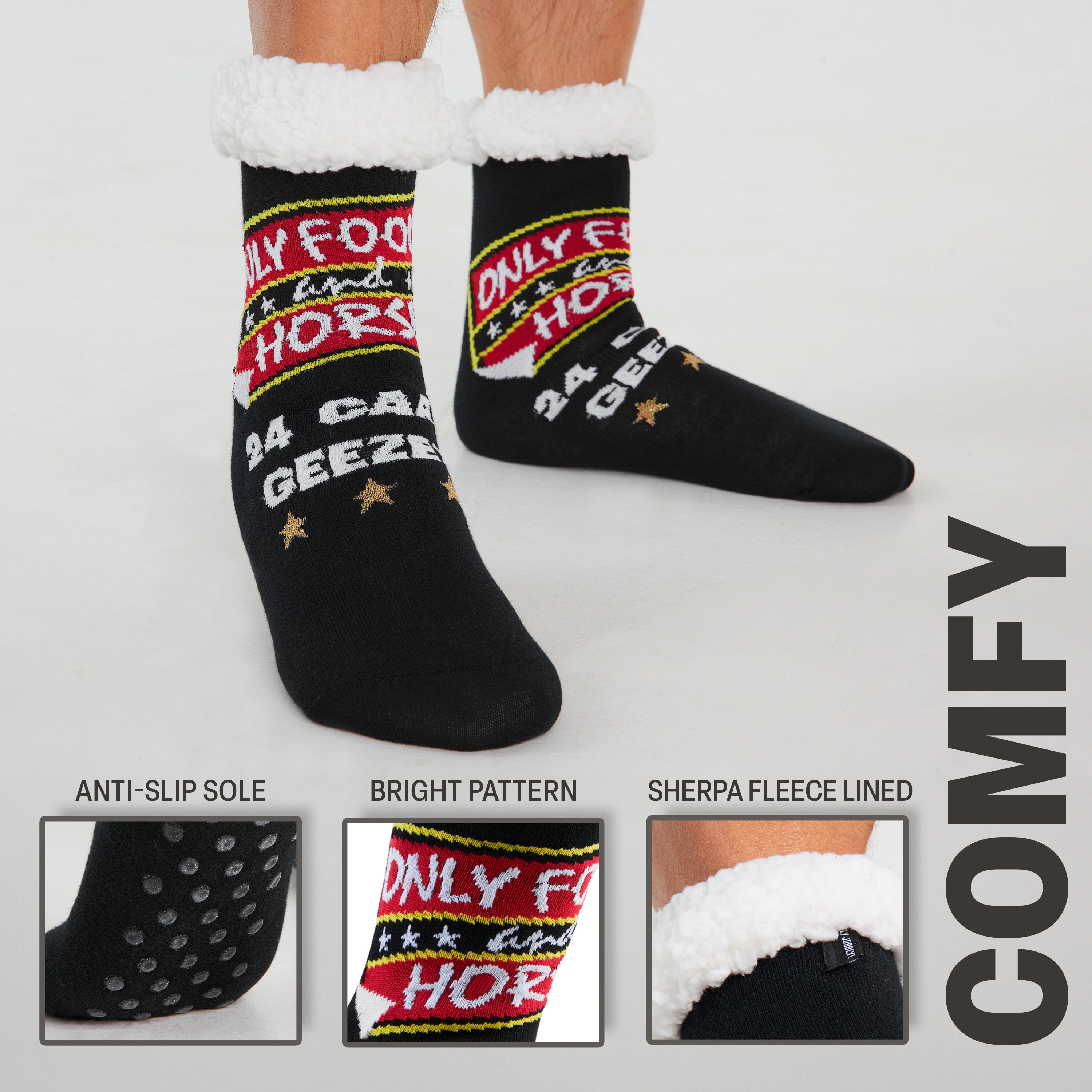 Only Fools and Horses Mens Slipper Socks, Warm Non Slip Bed Socks - Mens Gifts - Get Trend