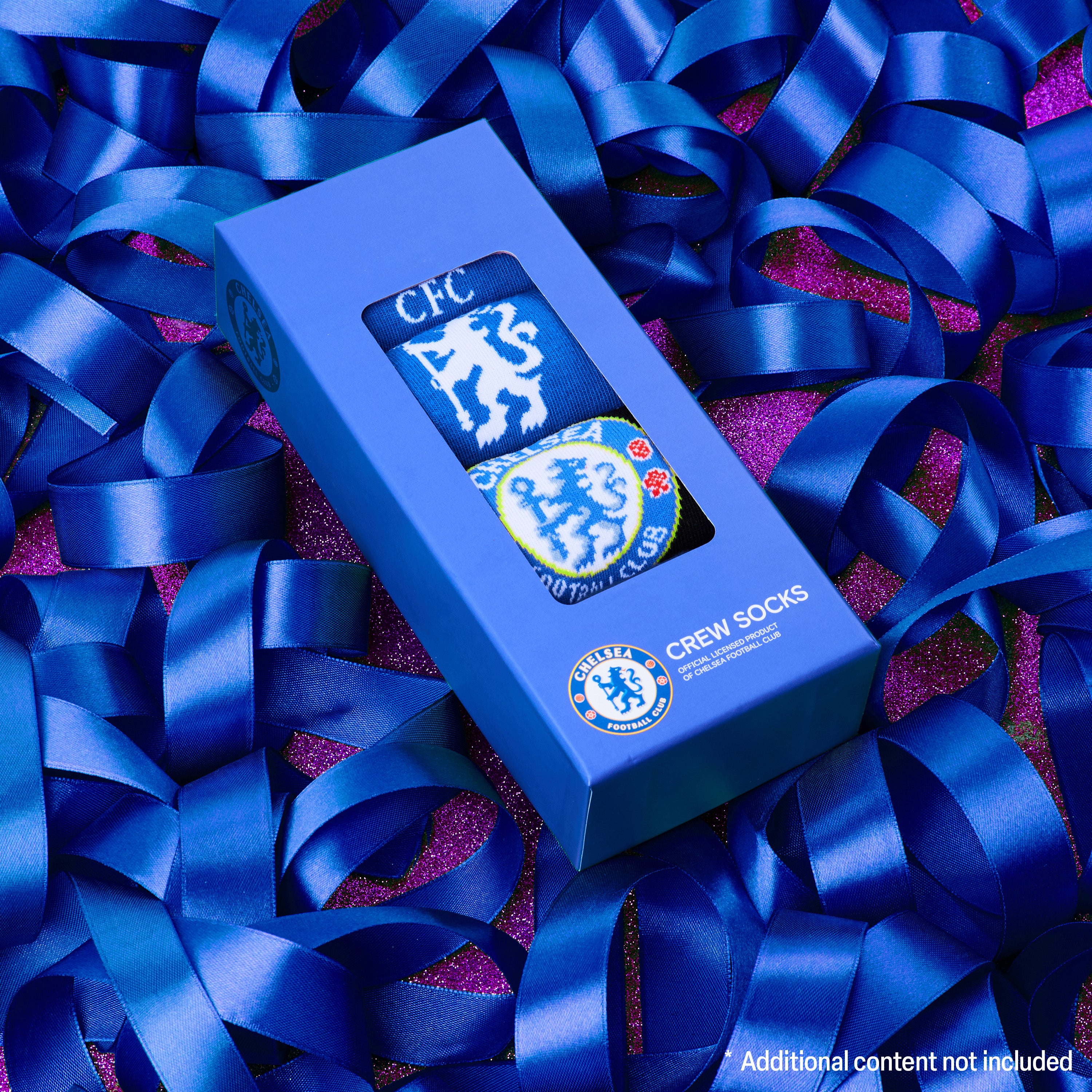 Chelsea F.C. Socks for Men, 4 Pack Breathable Socks Supporters' Gear - Gifts for Men - Get Trend