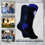 Chelsea F.C. Boys Socks, 4 Pack Breathable Socks Supporters' Gear - Gifts for Boys - Get Trend