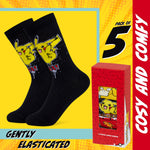 Pokemon Boys Calf Socks, Pikachu Soft Breathable Kids Socks Pack of 5 - Get Trend
