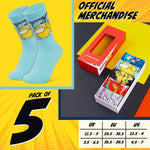 Pokemon Boys Calf Socks, Pikachu Soft Breathable Kids Socks Pack of 5 - Get Trend
