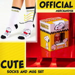 Peanuts Snoopy Mug and Socks Gift Set for Women Calf Socks and Mug Womens Gifts - Get Trend