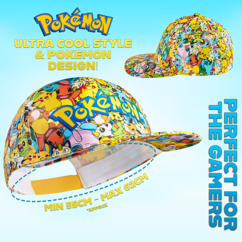 Pokemon Baseball Cap & Sunglasses Set for Kids, Summer Accessories for Kids - Get Trend