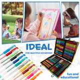 KreativeKraft Colouring Pens Set 70 Pcs, Felt Tip Pens Glitter Gel Pens Glitter Markers in Art Case - Get Trend
