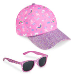 Peppa Pig Girls Summer Hat & Kids Sunglasses, Rainbow Unicorn Pink Baseball Cap - Get Trend