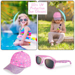 Peppa Pig Girls Summer Hat & Kids Sunglasses, Rainbow Unicorn Pink Baseball Cap - Get Trend