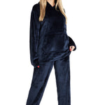 CityComfort Pyjamas Set for Women and Teens Fleece Hooded Long PJs Warm Loungewear Fluffy Nightwear Soft Cosy Sleepwear Gifts for Her - Get Trend