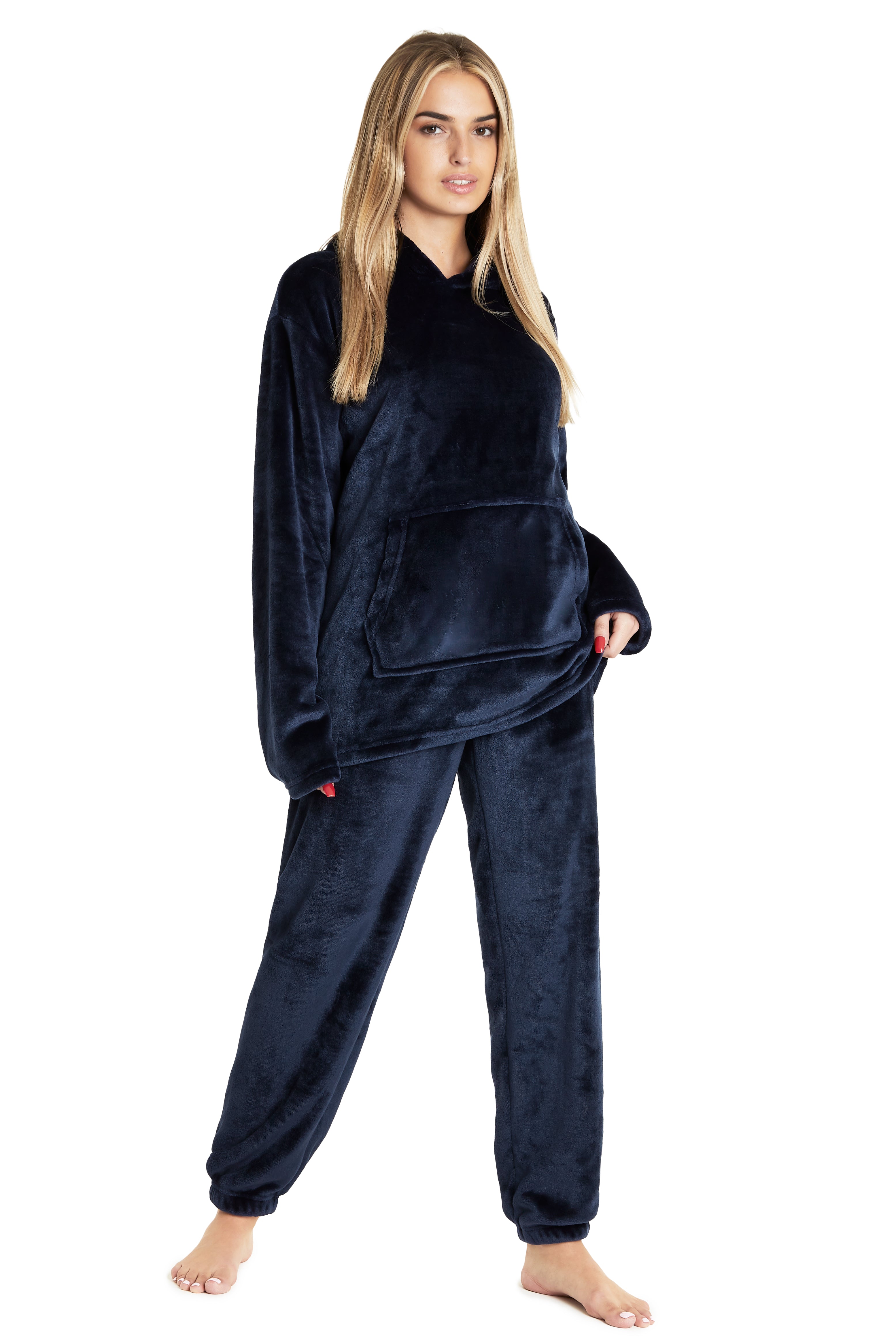 CityComfort Pyjamas Set for Women and Teens Fleece Hooded Long PJs Warm Loungewear Fluffy Nightwear Soft Cosy Sleepwear Gifts for Her - Get Trend