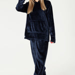 CityComfort Pyjamas Set for Women and Teens Fleece Hooded Long PJs Warm Loungewear Fluffy Nightwear Soft Cosy Sleepwear Gifts for Her - Get Trend