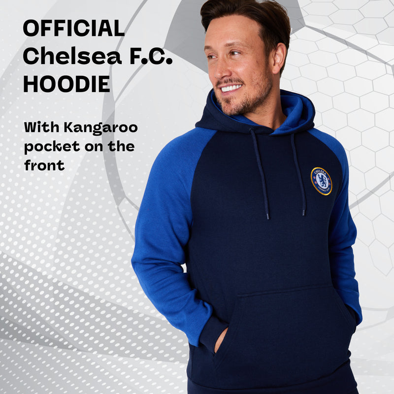 Chelsea F.C. Mens Hoodie with Kangaroo Pocket - Get Trend