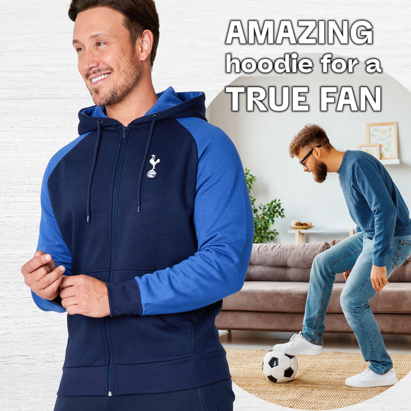 Tottenham Hotspur FC Mens Hoodie - Zip Up Hooded Sweatshirt - Get Trend