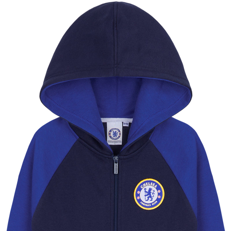 Chelsea F.C. Boys Zip Up Hoodie with Pockets - Get Trend