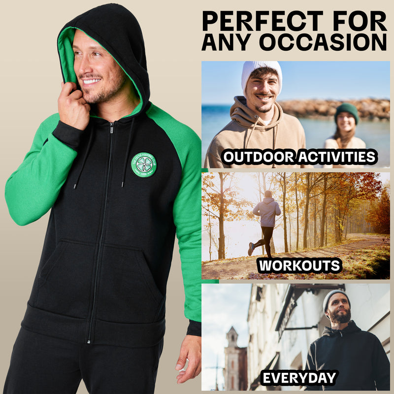 Celtic F.C. Mens Zip Up Hoodie with Pockets - Get Trend