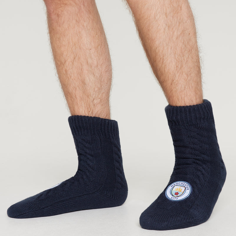 Manchester City FC Slipper Socks for Men and Teenagers - Get Trend