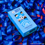 Manchester City F.C. Boys Novelty Socks with Mini Football, Breathable Comfy - Get Trend