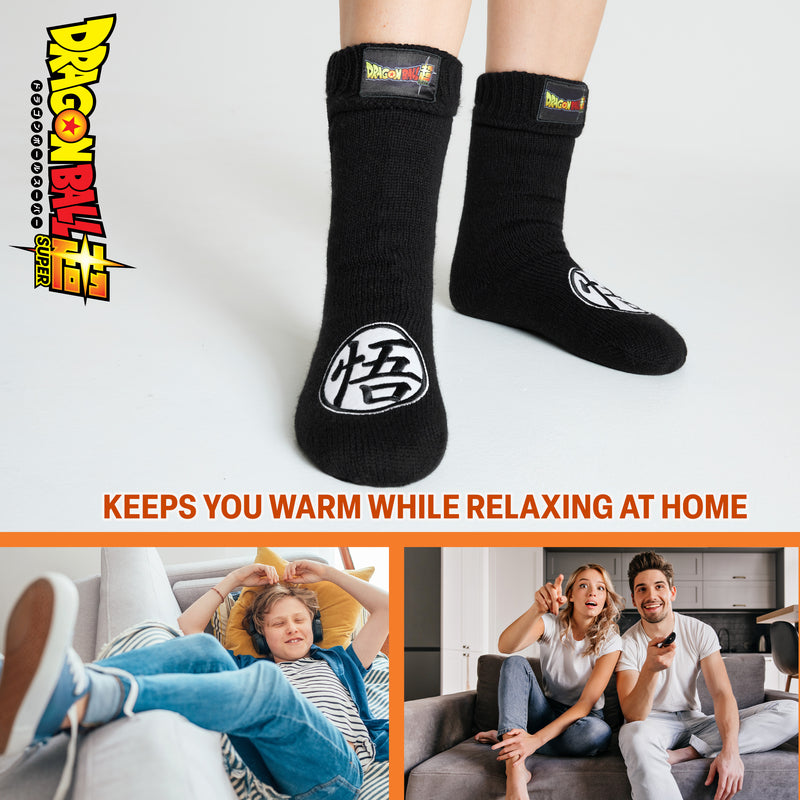 Dragon Ball Z Fluffy Socks for Boys - Black - Get Trend