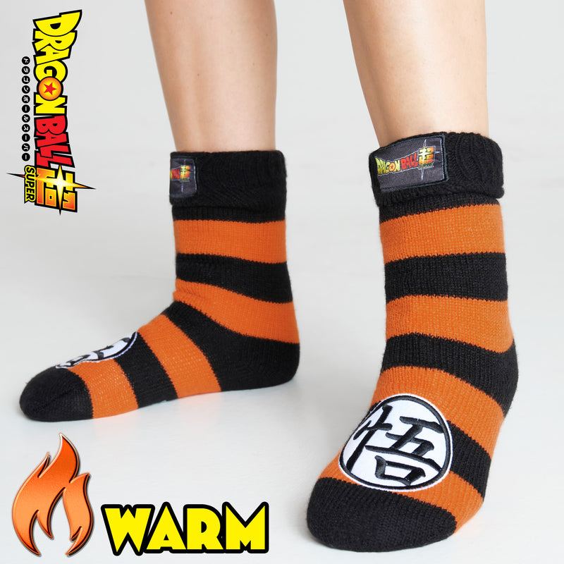 Dragon Ball Z Fluffy Socks for Boys - Black & Orange - Get Trend