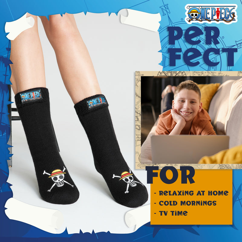 One Piece Fluffy Socks for Teenagers - Soft and Warm Slipper Socks - Get Trend