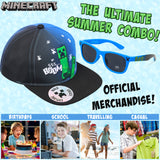 Minecraft Baseball Cap and;Sunglasses Set, Adjustable Hat 100% UV Protection Kids Boys - Get Trend