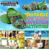 Minecraft Boys Clogs, Kids Summer Shoes for Garden, Beach, Pool Holiday Essentials - Get Trend
