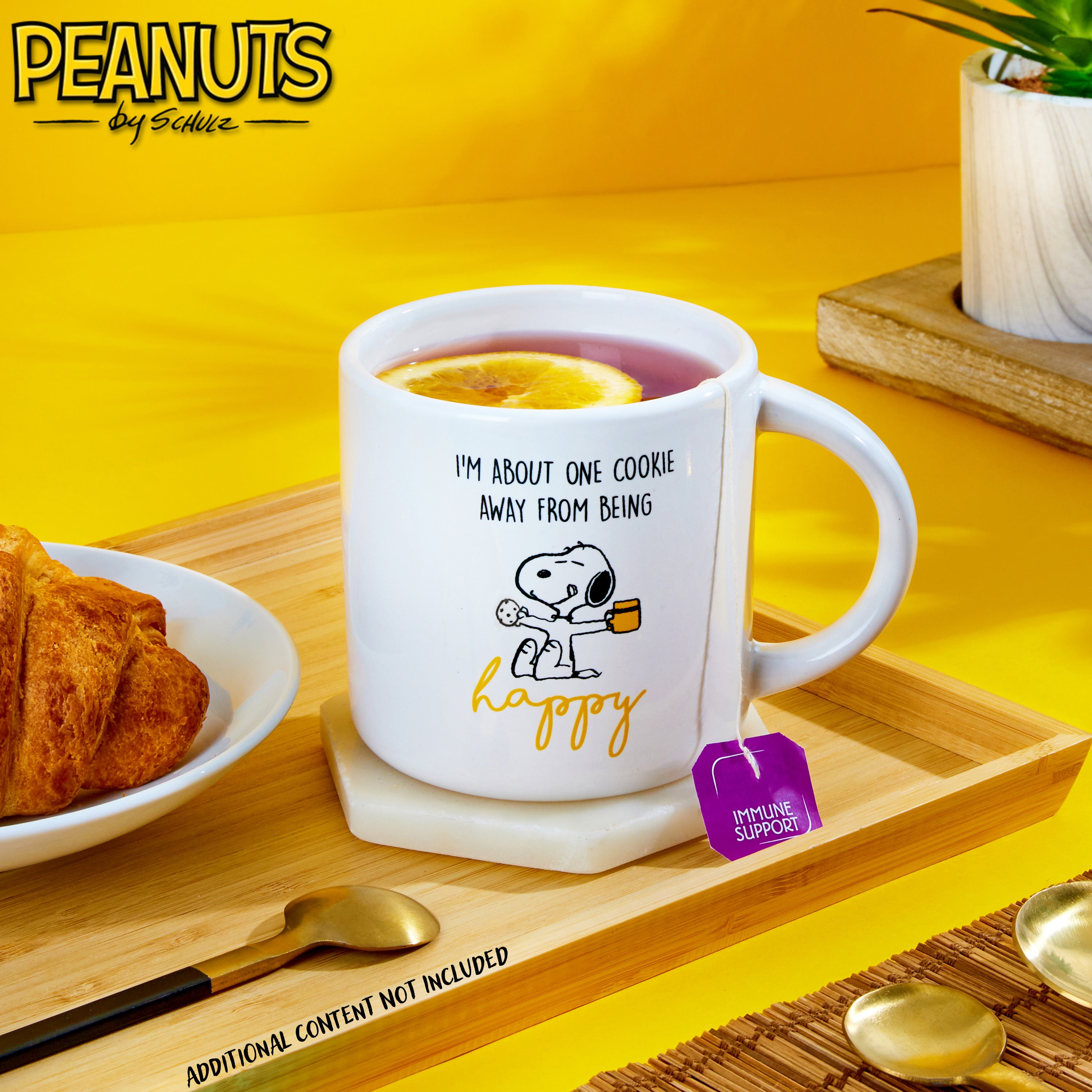 Peanuts Snoopy Coffee Cup Ceramic Mug Cute Cappuccino or Tea Cup for Women Teens Mum Wife Work Office Gifts for Women (White/Yellow Coffee, 400ml) - Get Trend