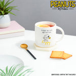 Peanuts Snoopy Coffee Cup Ceramic Mug Cute Cappuccino or Tea Cup for Women Teens Mum Wife Work Office Gifts for Women (White/Yellow Coffee, 400ml) - Get Trend
