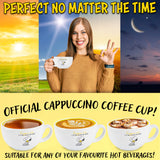 Peanuts Snoopy Coffee Cup Ceramic Mug Cute Cappuccino or Tea Cup for Women Teens Mum Wife Work Office Gifts for Women (White/Yellow Cappuccino, 340ml) - Get Trend