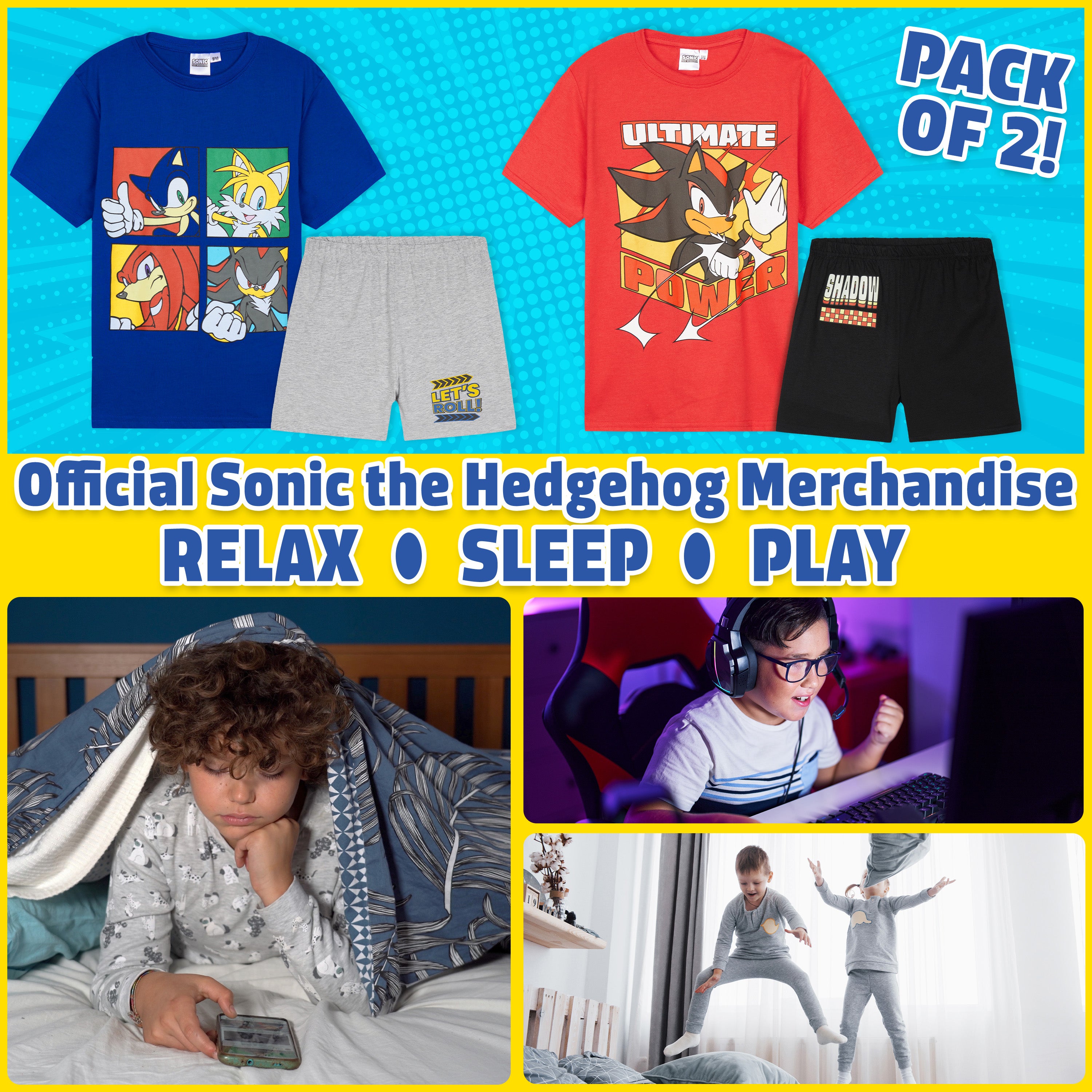 Get Trend Boys Pyjamas Set Short PJs Kids Lounge Set Nightwear Soft Summer Sleepwear Multipacks Available Gifts for Boys - Get Trend