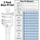 Get Trend Boys Pyjamas Set Short PJs Kids Lounge Set Nightwear Soft Summer Sleepwear Multipacks Available Gifts for Boys - Get Trend