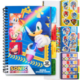 SONIC THE HEDGEHOG Sticker Book for Kids Teens Activity Book 28 Sticker Sheets Shadow Knuckles 400+ Collector Stickers for Scrapbooking Art Activity Set - Get Trend