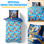 SONIC THE HEDGEHOG Duvet Cover and Pillowcase Set - Single Size - Get Trend