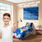 SONIC THE HEDGEHOG Duvet Cover and Pillowcase Set - Single Size - Get Trend