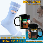 South Park Mug and Socks Gift Set, Calf Socks and 330ml Ceramic Coffee & Tea Mug - Get Trend