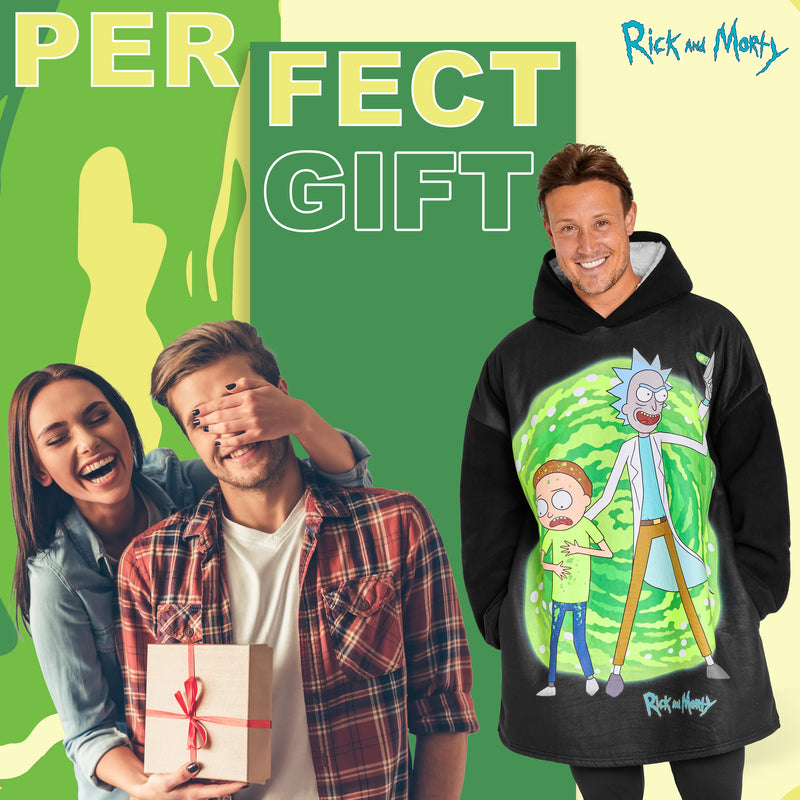 RICK AND MORTY Blanket Hoodie for Men and Teenagers - Get Trend