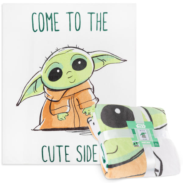 Disney Fleece Blanket - Green Baby Yoda - Get Trend