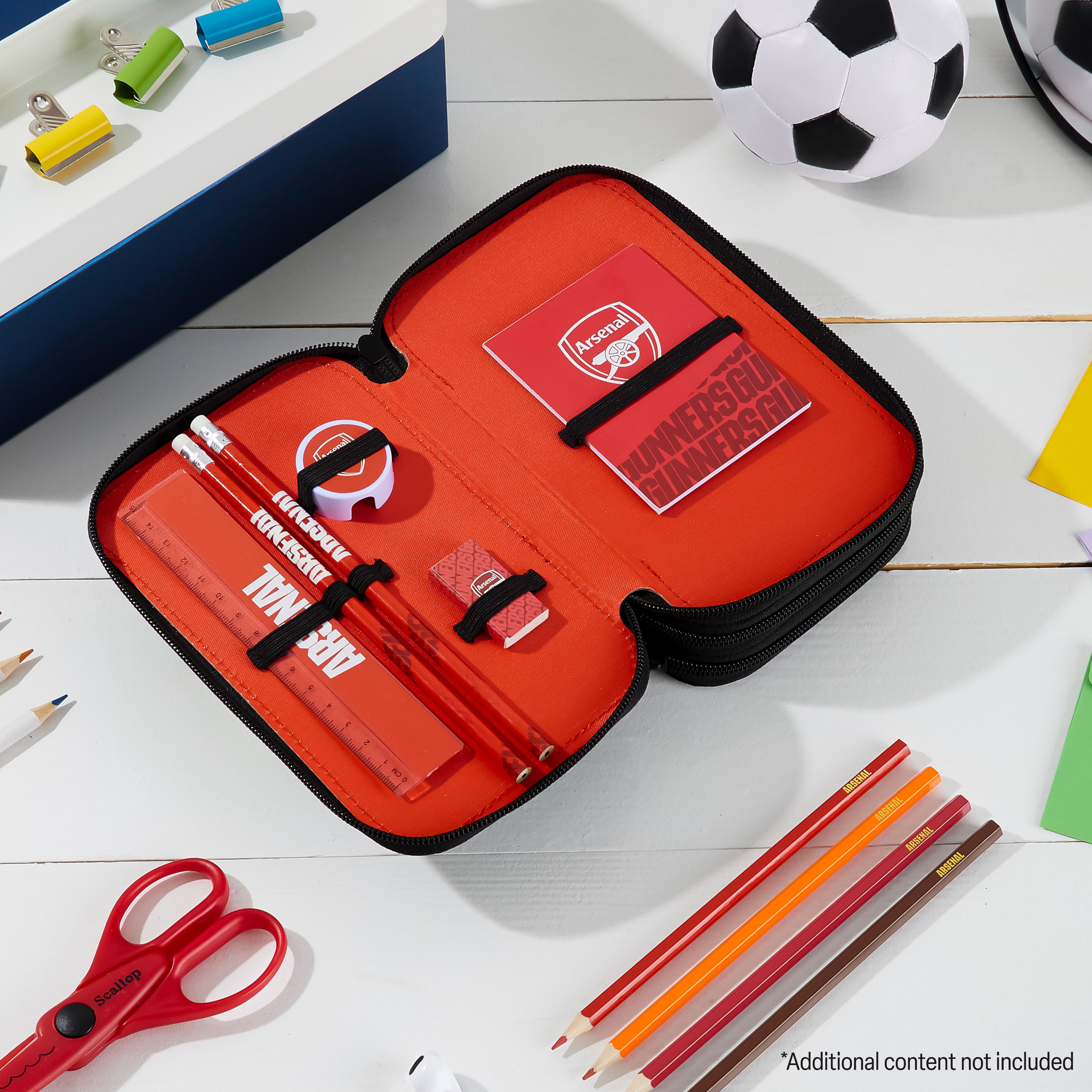 Arsenal F.C. Filled Pencil Case, Colouring and Stationery Set - School Supplies - Get Trend