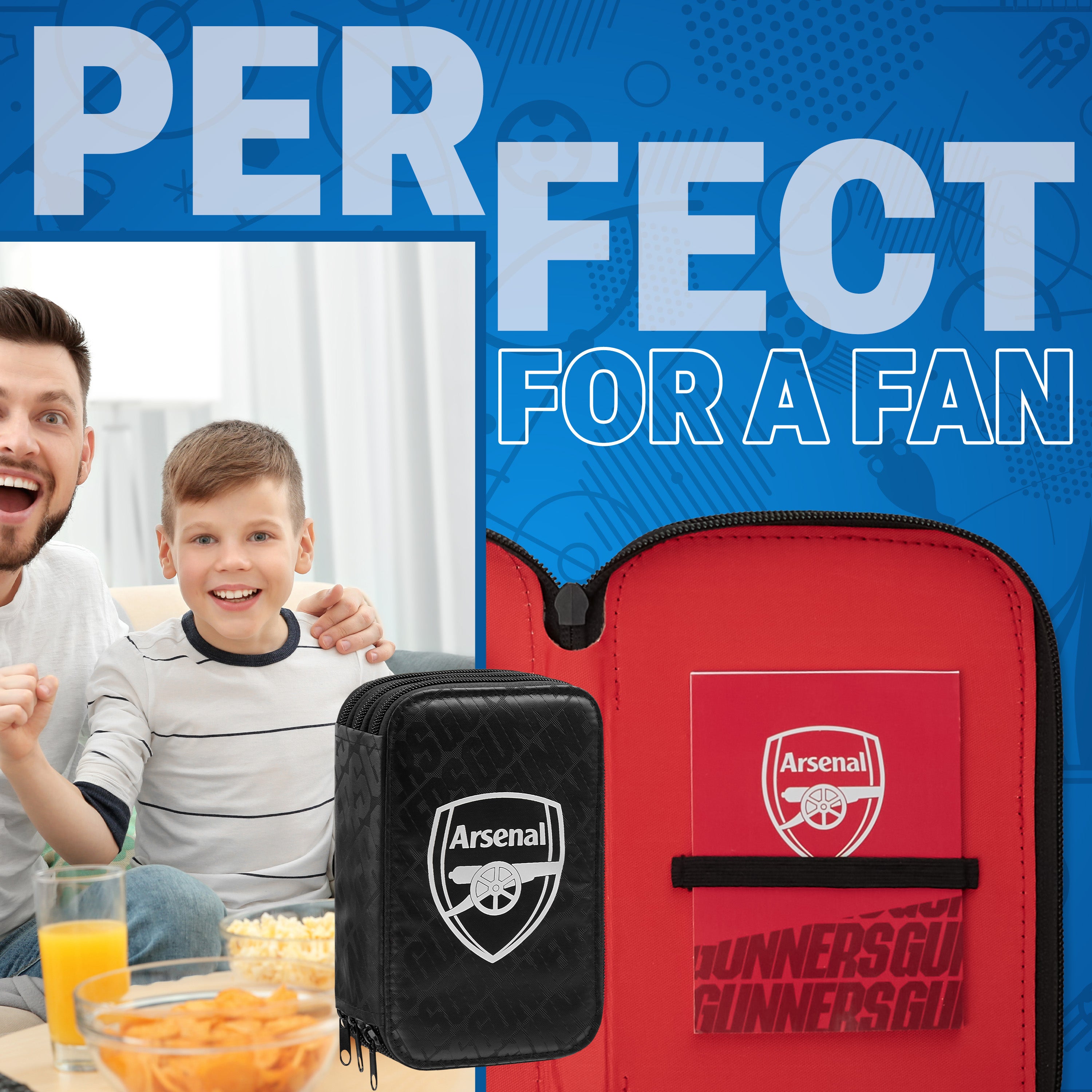 Arsenal F.C. Filled Pencil Case, Colouring and Stationery Set - School Supplies - Get Trend