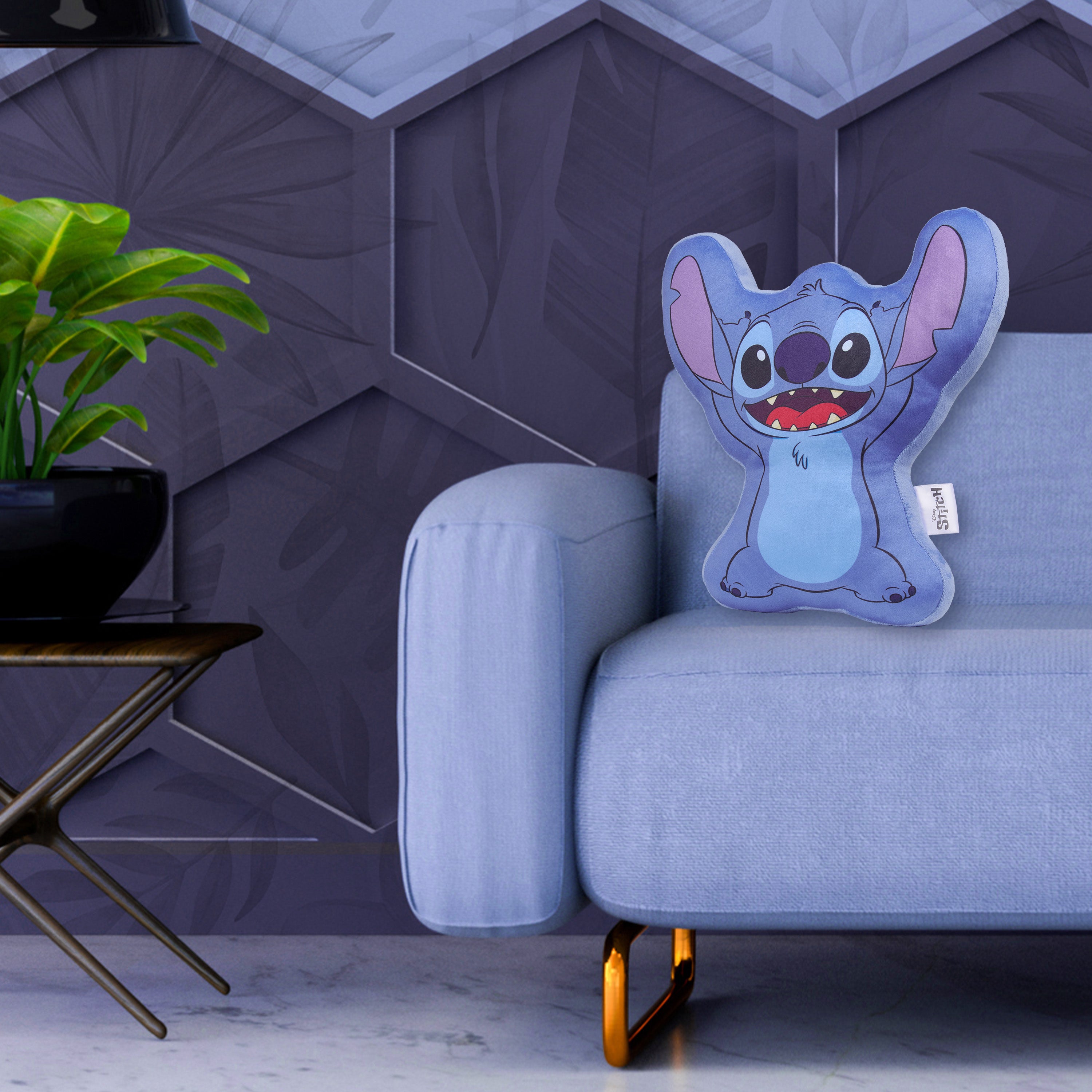 Disney Cushions, 3D Plush Cushions for Sofa or Bed - Blue Stitch - Get Trend