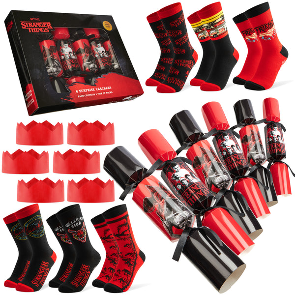 Stranger Things Christmas Crackers with Gifts Set of 6 Socks Inside for Women - Get Trend