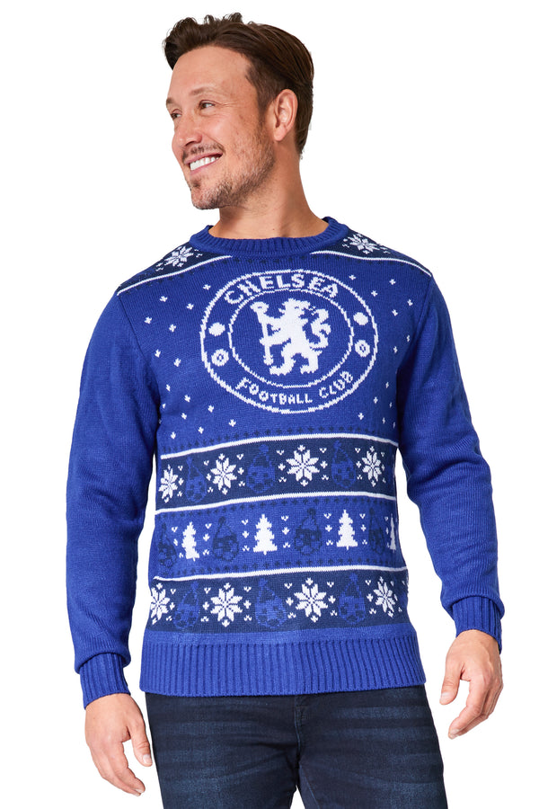 Chelsea FC Christmas Jumpers for Men & Teenagers - Get Trend