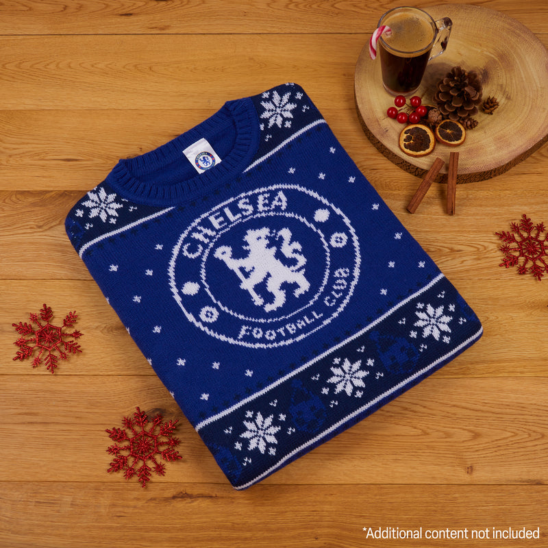 Chelsea FC Christmas Jumpers for Men & Teenagers - Get Trend