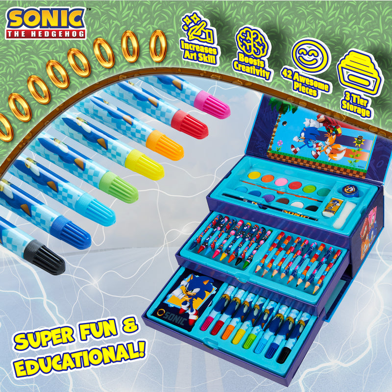 Sonic The Hedgehog Art Set for Girls Boys Colouring Sets for Children - Get Trend