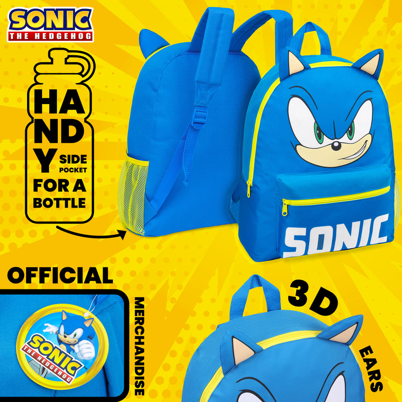 Sonic The Hedgehog School Bag Kids Backpack for Boys Blue, Kids Backpack - Get Trend