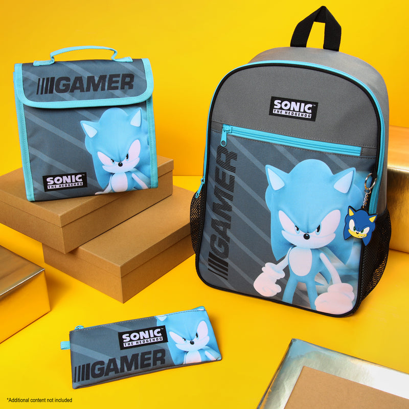 Sonic The Hedgehog Boys Backpack School Bag Sets 4 Piece Kids Bag Set - Get Trend