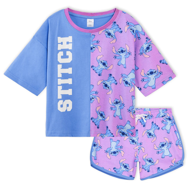 Disney Girls Pyjamas Set, Stitch  Short Pyjamas for Kids - Get Trend