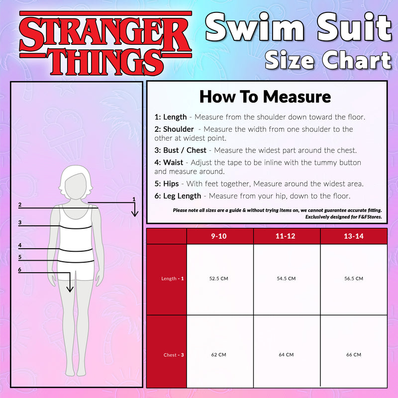 Stranger Things Girls Swimming Costume One Piece Swimsuit - Get Trend