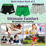 Minecraft Boys Boxer Shorts, Soft Breathable Stretchy Boxers Pack of 3 Boys Underwear - Get Trend